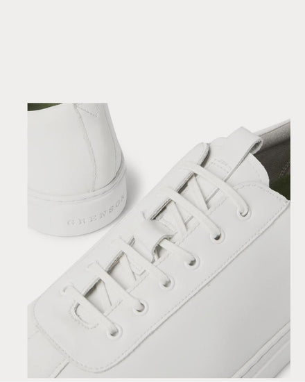 Grenson Vegan Leather  White low top sneakers - 4
