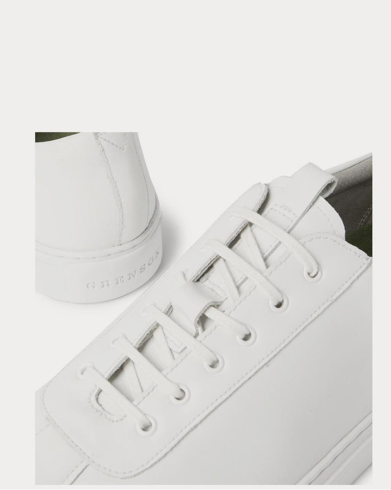 Grenson Vegan Leather  White low top sneakers - 4