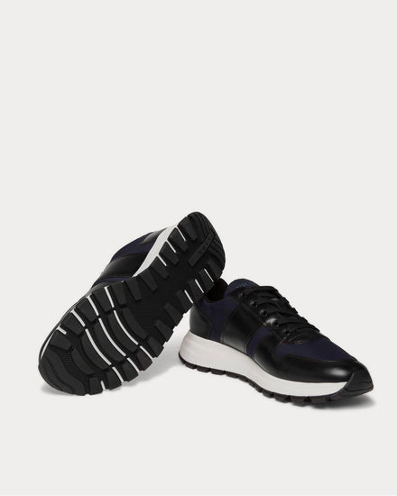 Prada Match Race Leather-Trimmed Nylon  Midnight blue low top sneakers - 3