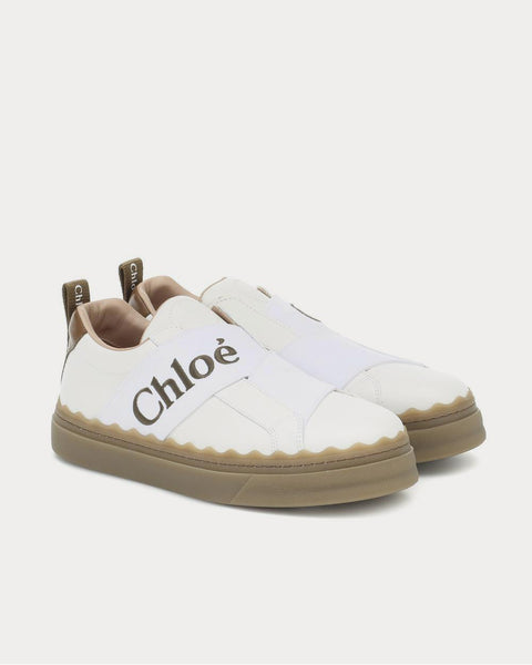 Lauren leather Grove Brown Slip On Sneakers