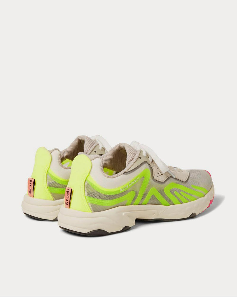 Acne Studios Faux Suede- and Rubber-Trimmed Ripstop  Light gray low top sneakers - 4