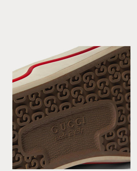 Gucci Distressed Canvas and Webbing  Black low top sneakers - 5