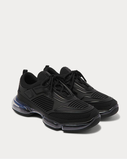 Prada Cloudburst Air Leather-Trimmed Rubber and Mesh  Black low top sneakers - 2