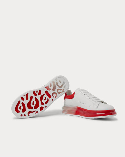 McQueen Exaggerated-Sole Suede-Trimmed Leather  White low top sneakers - 3