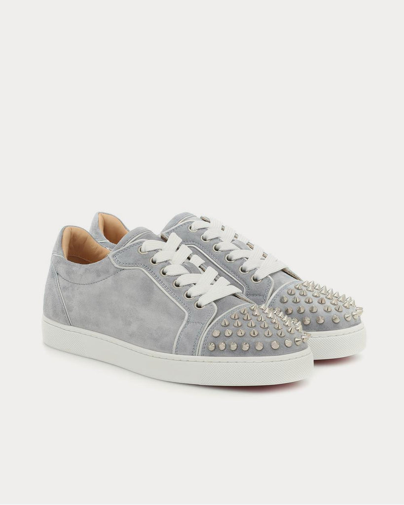 Christian Louboutin Vieira Spike Suede Low-Top Sneakers