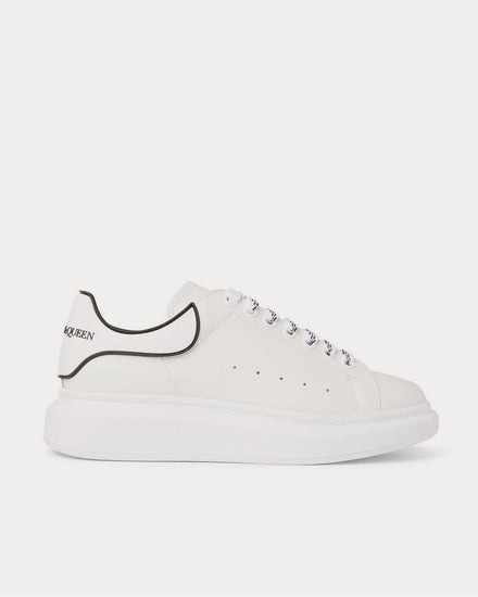 McQueen Exaggerated-Sole Rubber-Trimmed Leather  White low top sneakers - 1