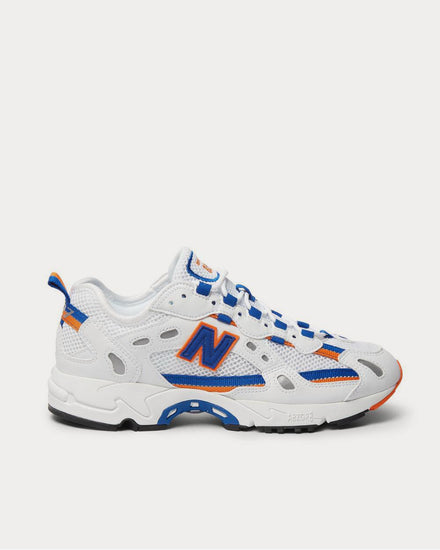 New Balance 827 Webbing-Trimmed Faux Leather and Mesh  White low top sneakers - 1
