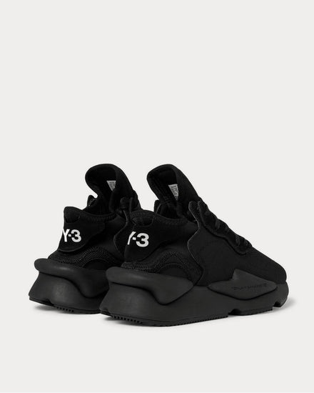 Y-3 Kaiwa Suede-Trimmed Canvas and Neoprene  Black low top sneakers - 3