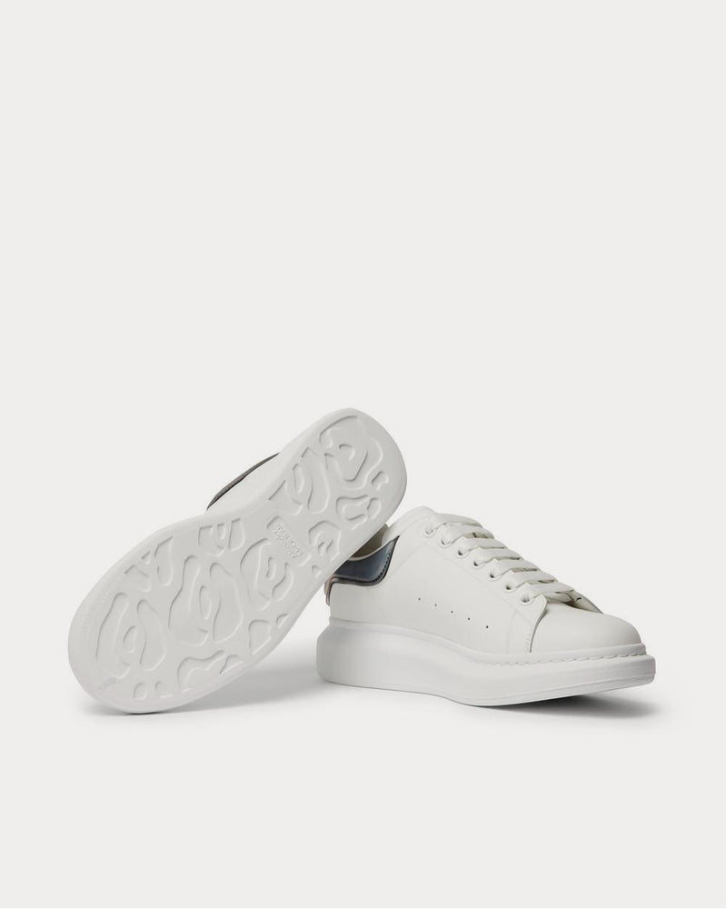 Alexander McQueen Exaggerated-Sole Rubber-Trimmed Leather  White low top sneakers - 3