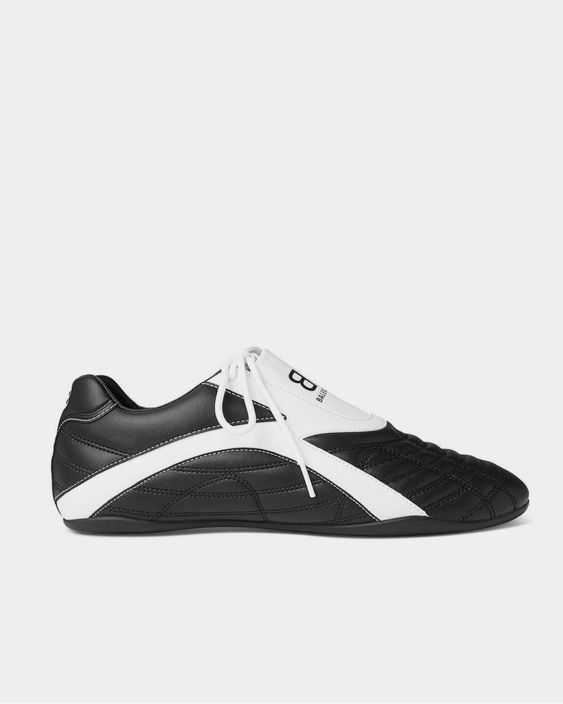 Balenciaga Zen Logo-Print Faux Leather  Black low top sneakers - 1