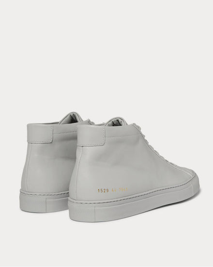 Common Projects Original Achilles Leather High-Top  Light gray high top sneakers - 4