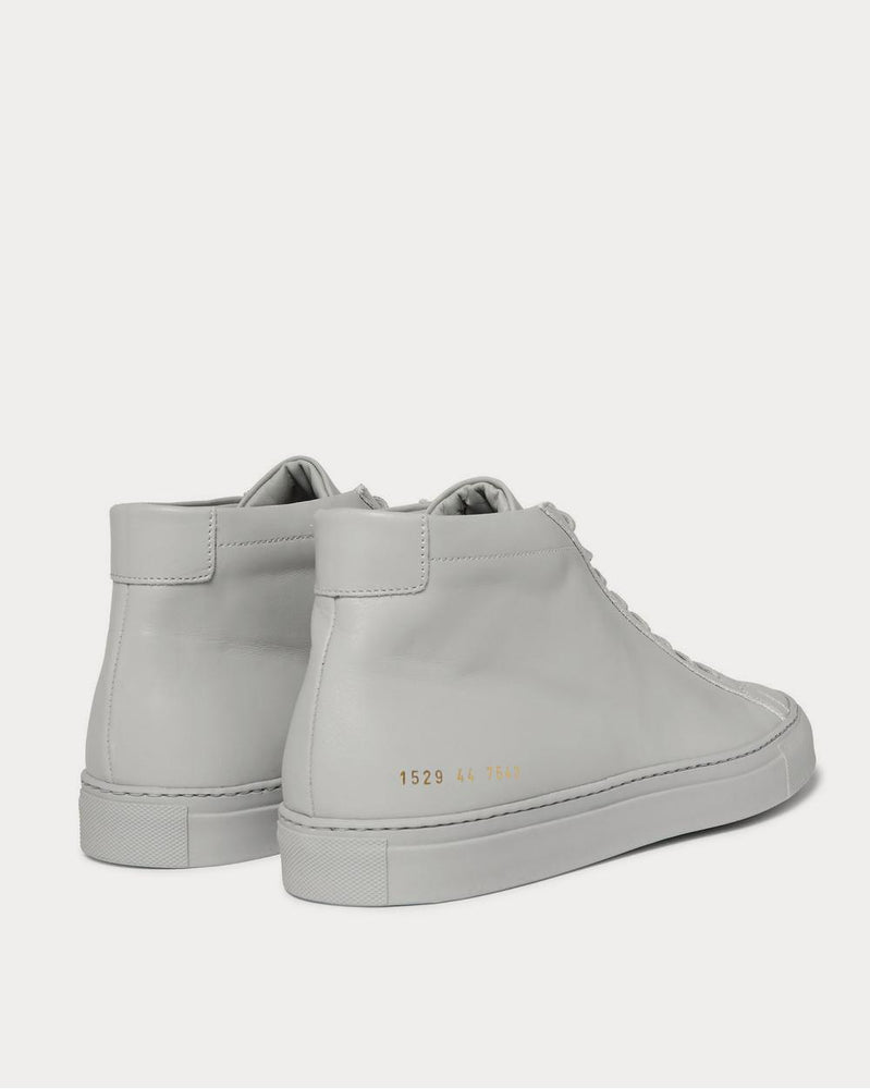 Common Projects Original Achilles Leather High-Top  Light gray high top sneakers - 4