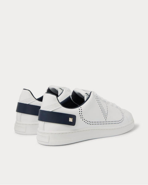 Net Perforated Leather  White low top sneakers