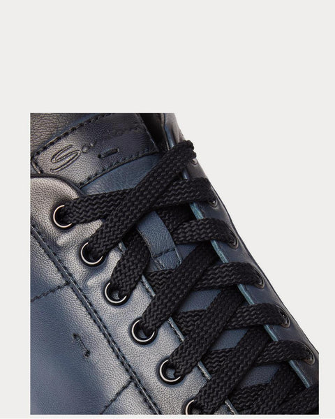 Burnished-Leather  Navy low top sneakers