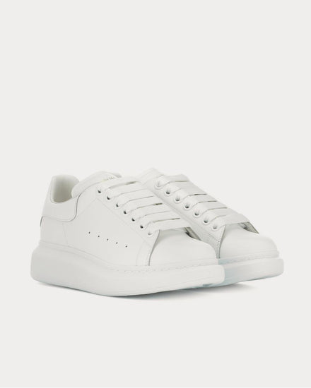 McQueen Leather White Low Top Sneakers - 2