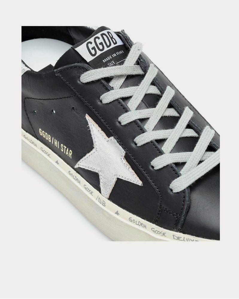 Golden Goose Hi Star Leather Black Low Top Sneakers - 4