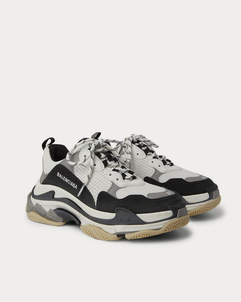 Balenciaga Triple S Mesh, Nubuck and Leather  White low top sneakers - 2