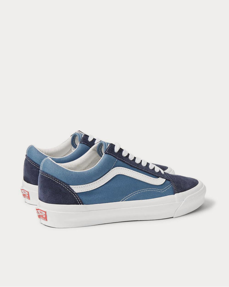 Vans UA OG Old Skool LX Leather-Trimmed Canvas and Suede  Navy low top sneakers - 4