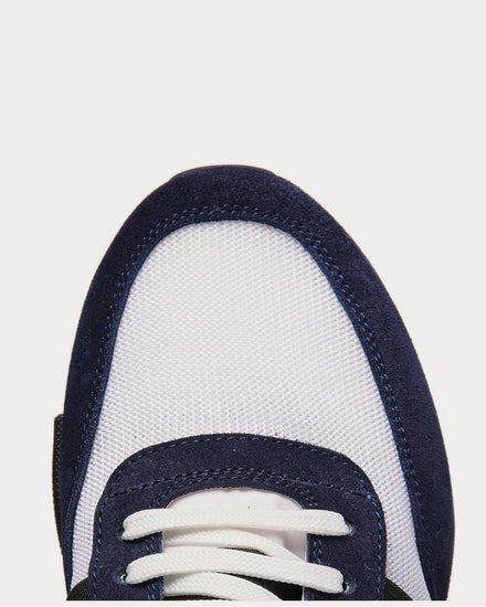 Moncler Men's Horace Suede and Mesh Navy low top sneakers
