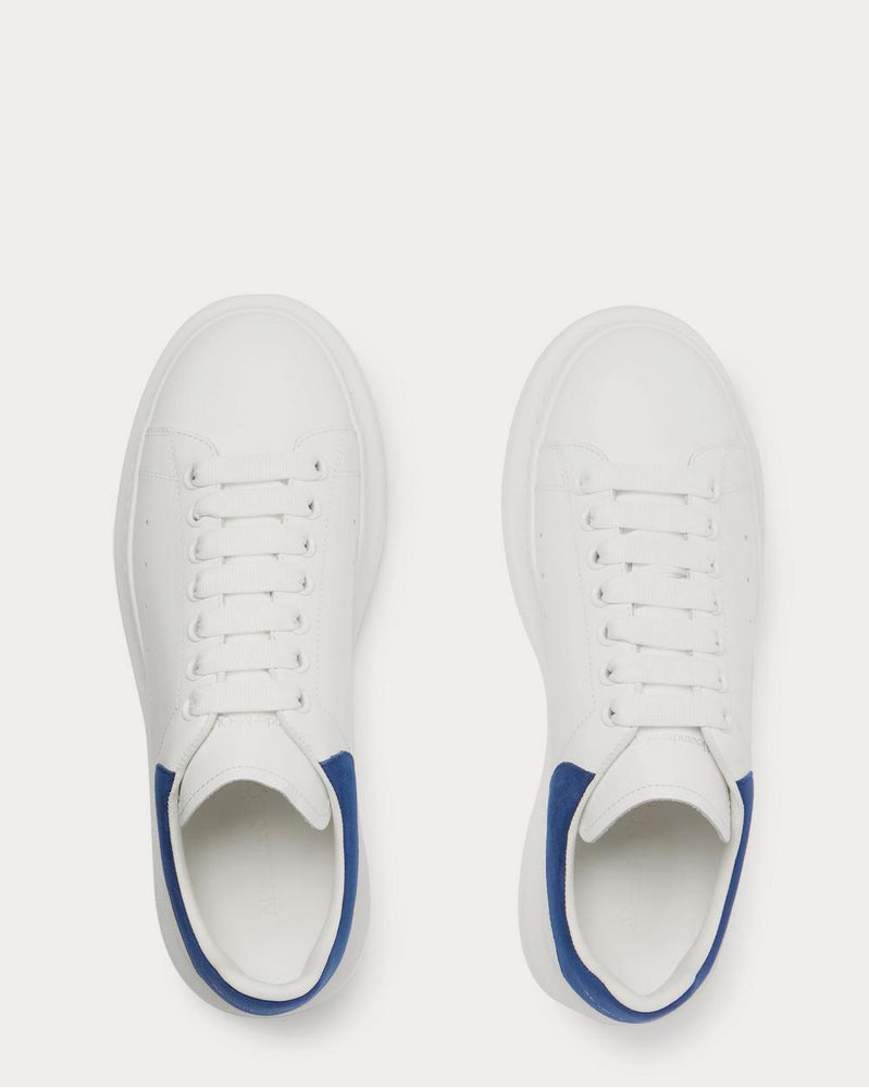 Alexander McQueen Exaggerated-Sole Suede-Trimmed Leather  White low top sneakers - 6