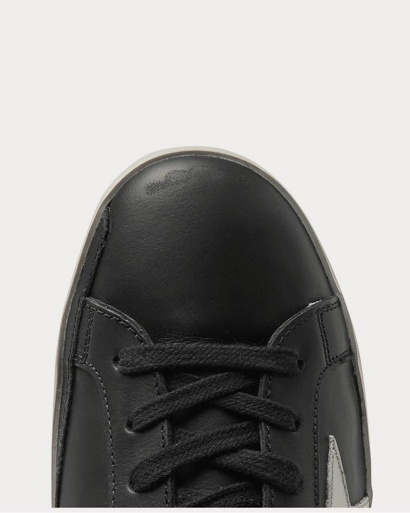 Golden Goose Superstar Distressed Leather and Suede  Black low top sneakers - 5
