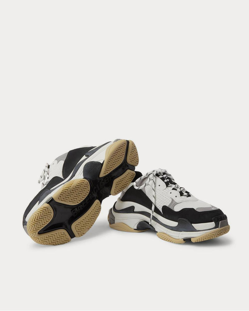 Balenciaga Triple S Mesh, Nubuck and Leather  White low top sneakers - 3