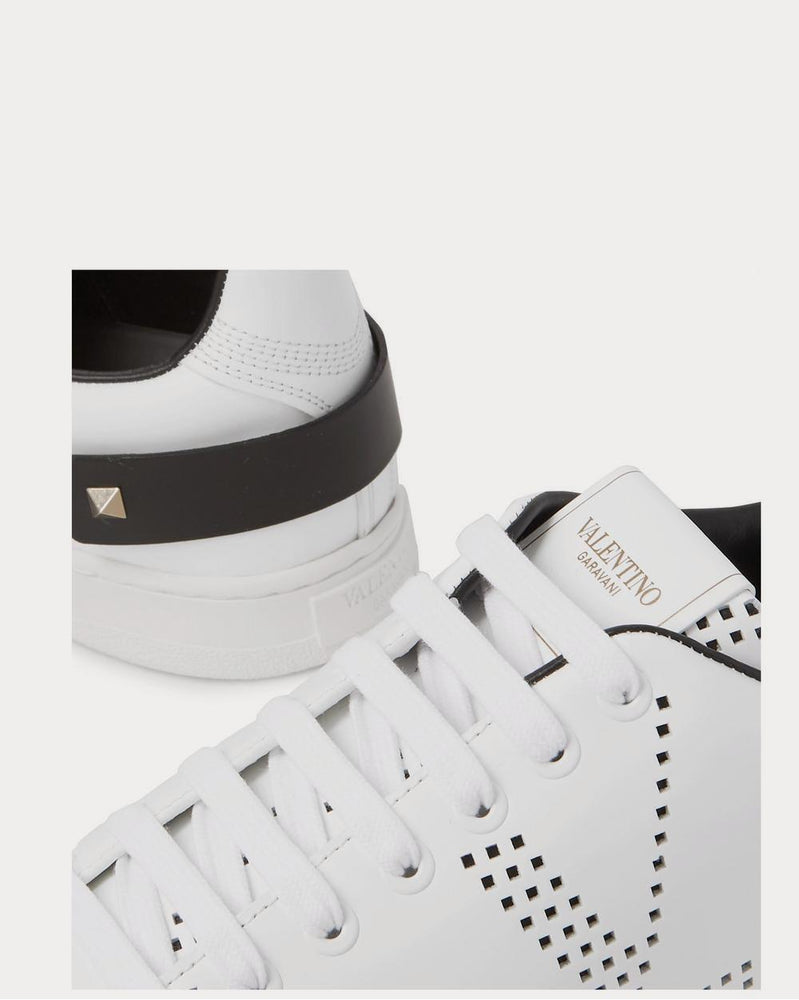Valentino Backnet Perforated Leather  White low top sneakers - 4