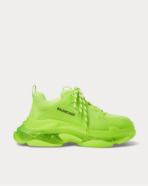 Balenciaga Triple S Clear Sole Faux and Mesh Yellow sneakers - Sneak in Peace