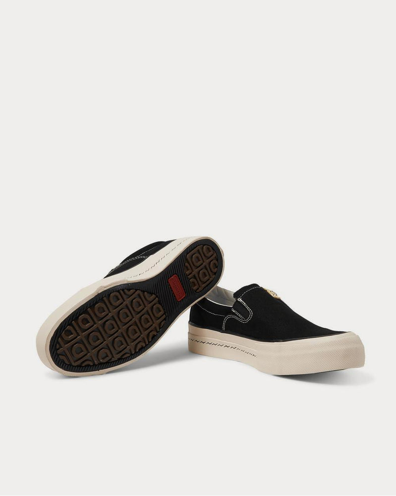 Visvim Skagway Canvas Slip-On  Black low top sneakers - 3