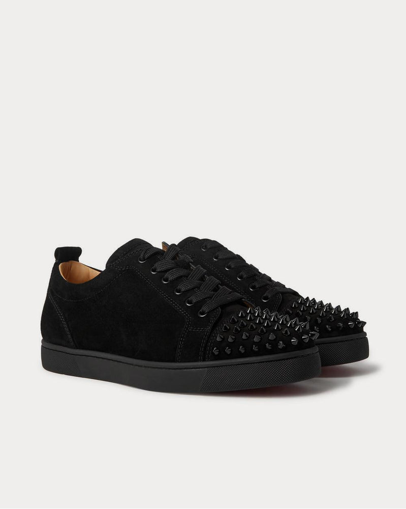 Christian Louboutin Louis Junior Studded Suede  Black low top sneakers - 2