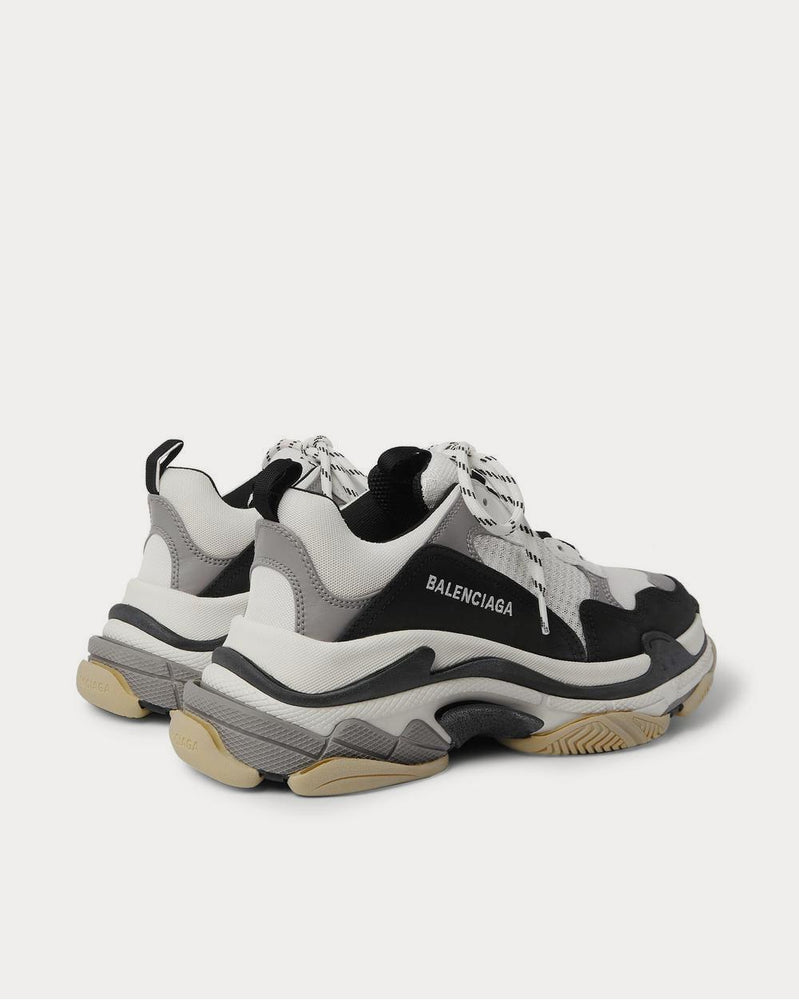 Balenciaga Triple S Mesh, Nubuck and Leather  White low top sneakers - 4