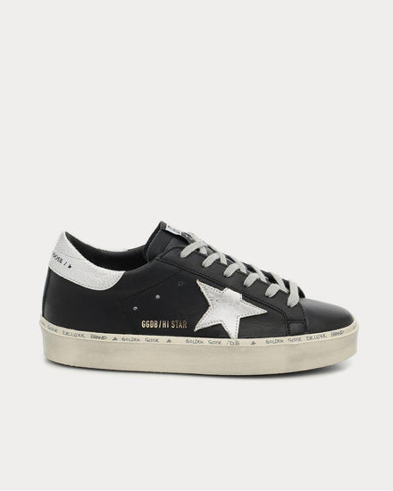 Golden Goose Hi Star Leather Black Low Top Sneakers - 1