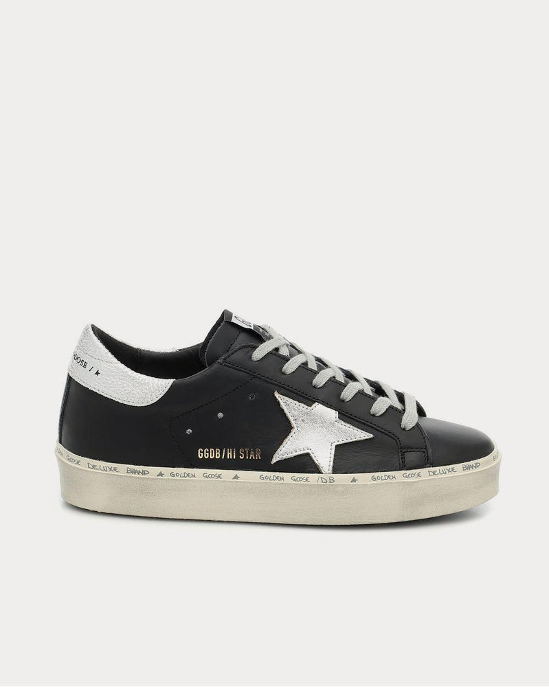 Golden Goose Hi Star Leather Black Low Top Sneakers - 1