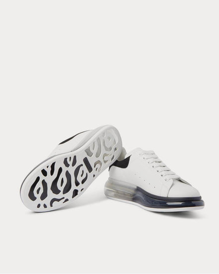 McQueen Exaggerated-Sole Suede-Trimmed Leather  White low top sneakers - 3