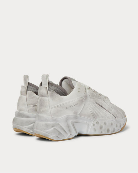 Acne Studios Distressed Suede  White low top sneakers - 4