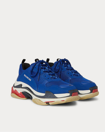 Balenciaga Triple S Mesh, Nubuck and Leather  Blue low top sneakers - 2