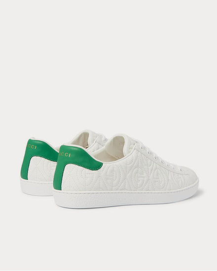 Gucci Ace G Rhombus Quilted Leather  White low top sneakers - 4