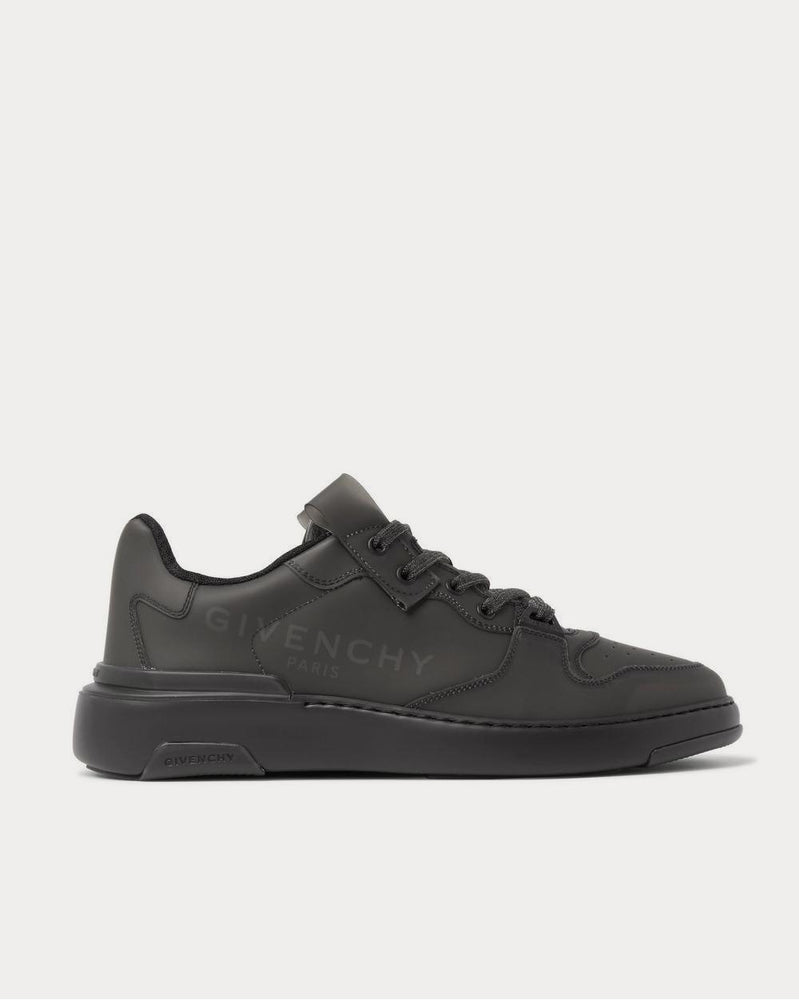 Givenchy Wing Leather-Trimmed Rubber  Black low top sneakers - 1