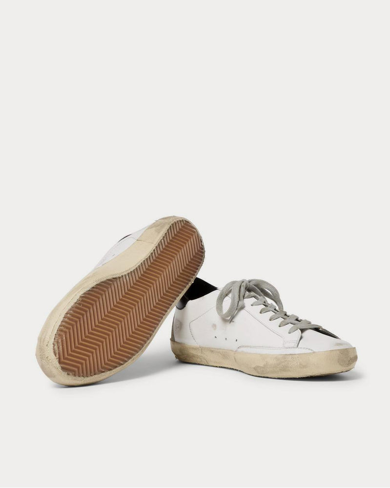Golden Goose Superstar Distressed Leather and Suede  White low top sneakers - 3