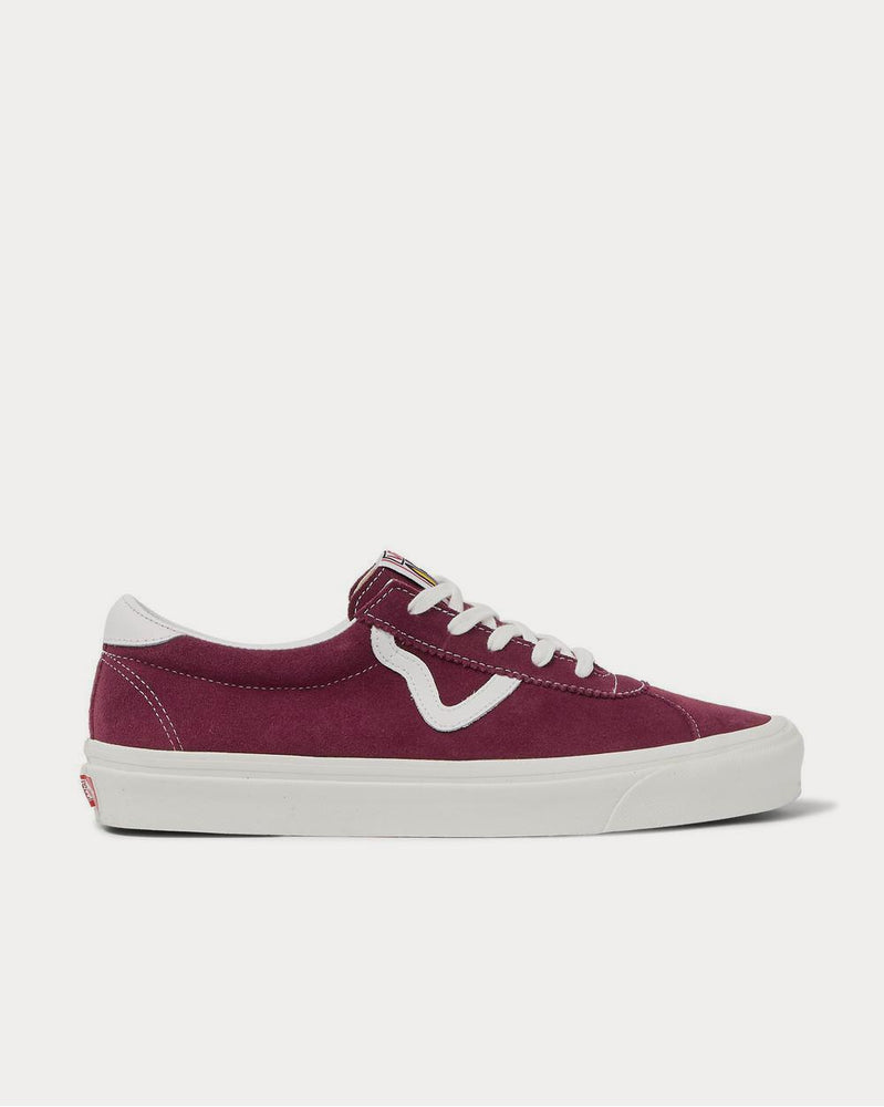 Vans Style 73 DX Anaheim Factory Leather-Trimmed Suede  Burgundy low top sneakers - 1