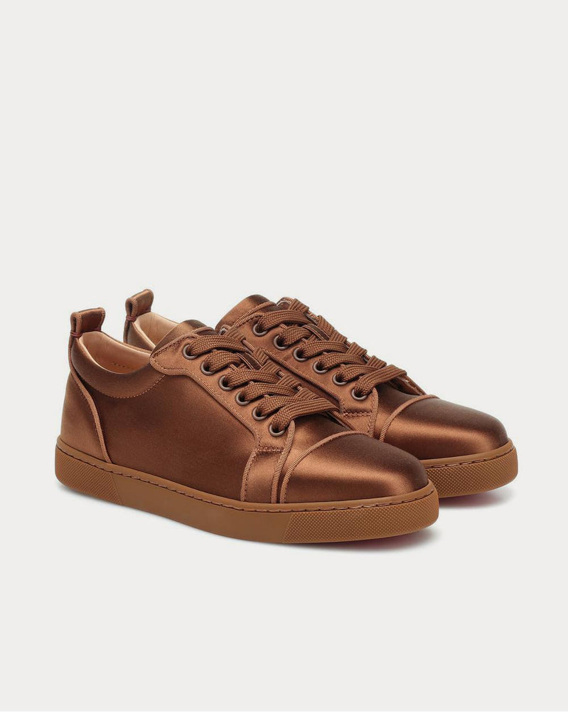 Christian Louboutin Louis Junior silk-satin Nude 5 Low Top Sneakers - 2