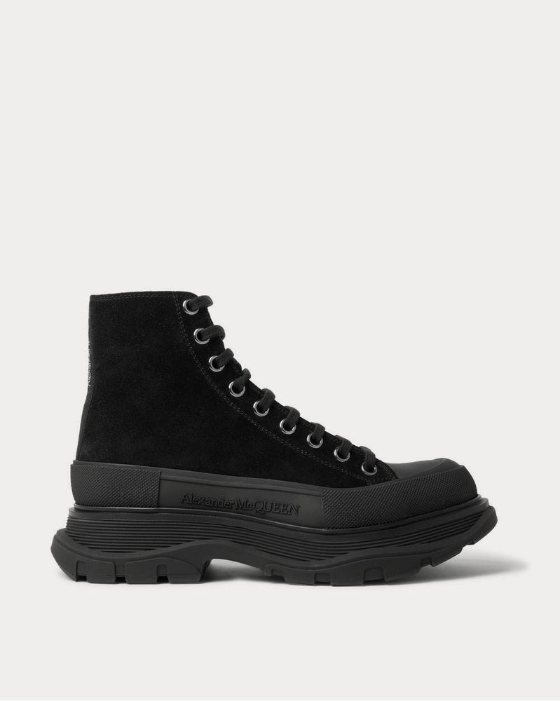 Alexander McQueen Suede High-Top  Black low top sneakers - 1