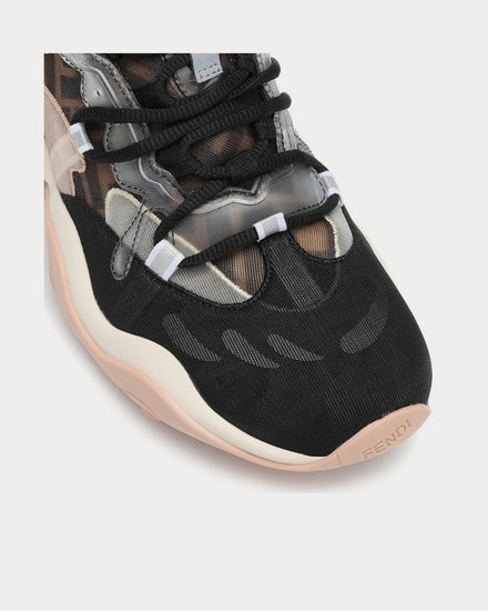 Fendi FFluid Mesh Black Low Top Sneakers - 4