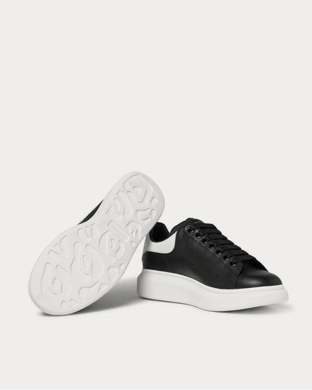 McQueen Exaggerated-Sole Leather  Black low top sneakers - 3