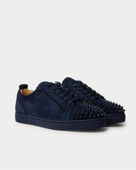 Christian Louboutin Louis Junior Spikes Cap-Toe Suede  Navy low top sneakers - 2