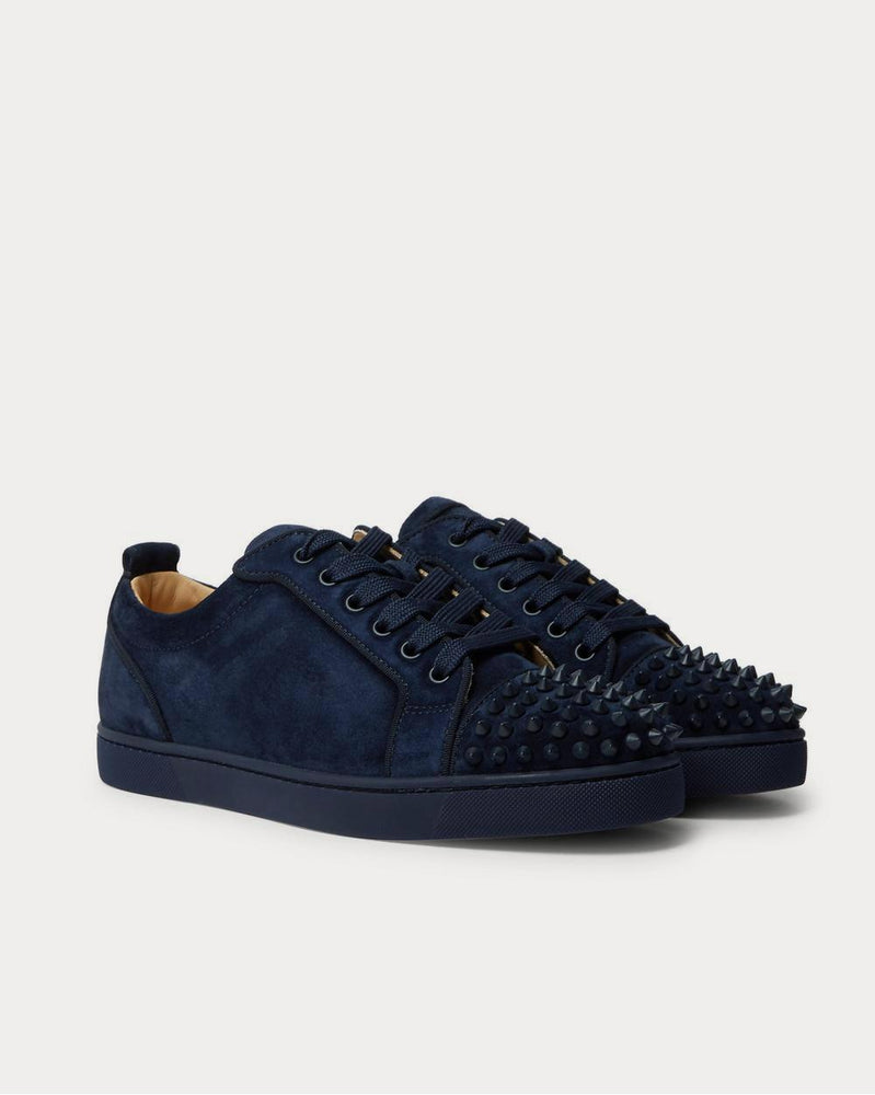 Christian Louboutin Louis Junior Spikes Cap-Toe Suede  Navy low top sneakers - 2