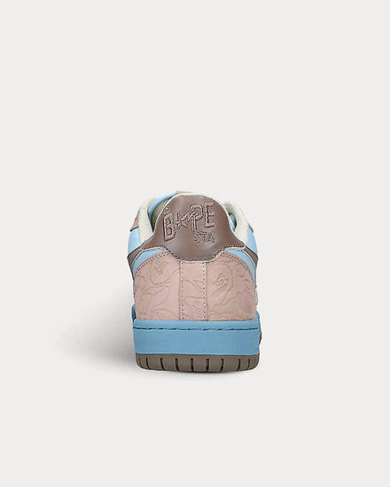 A Bathing APE BAPE STA Abstract-Print Pale Blue Low Top Sneakers - 4