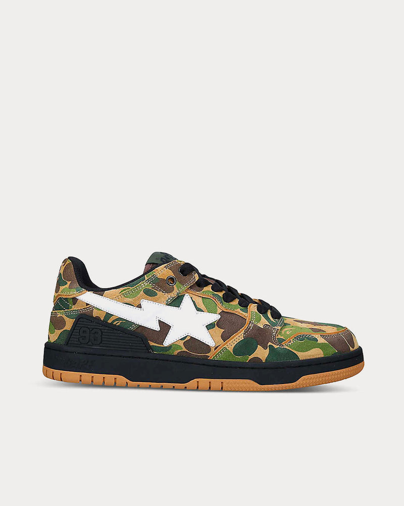 A Bathing APE BAPE SK8 STA Camo Low Top Sneakers - 1
