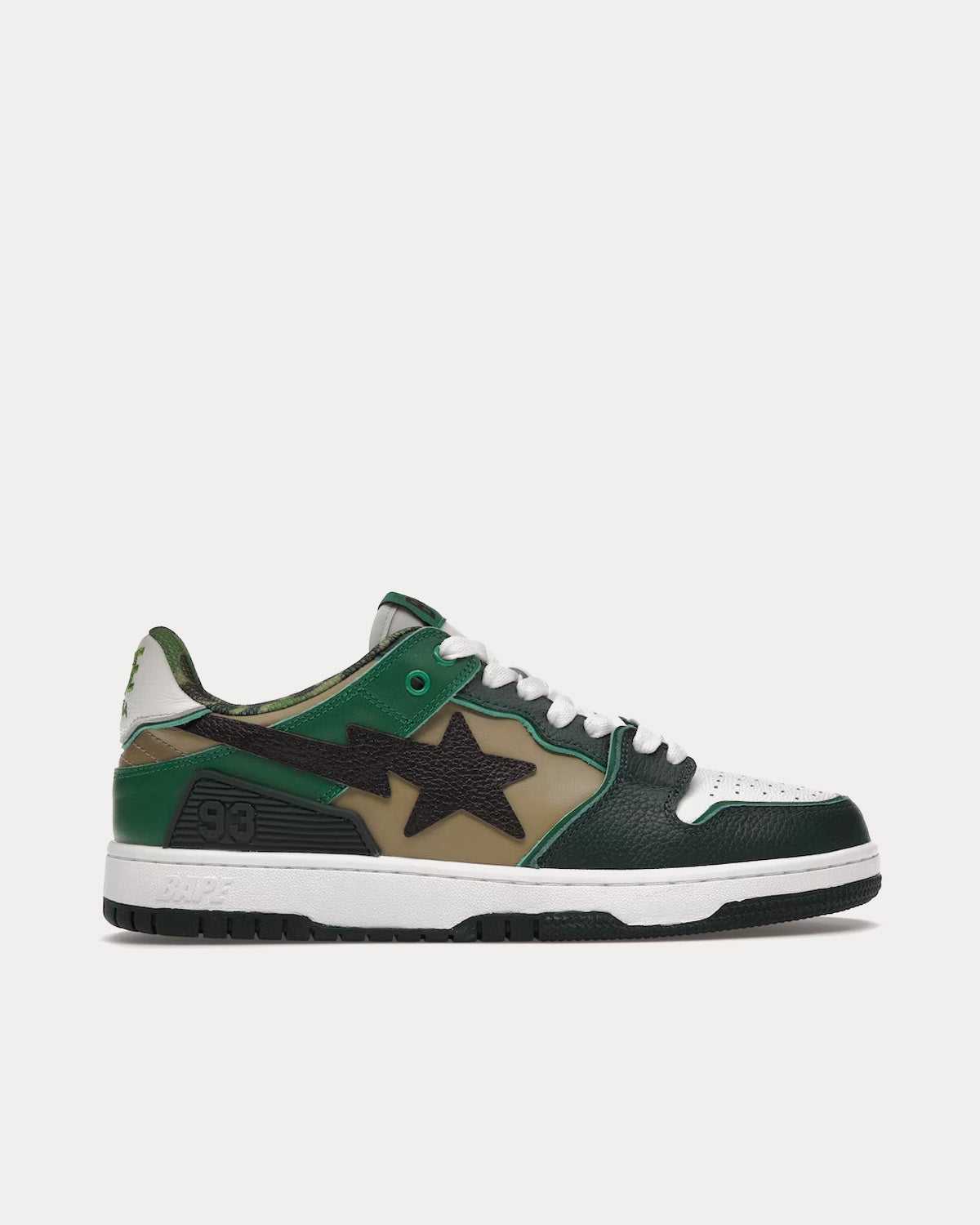 A Bathing APE Men's SK8 Sta ABC Camo Green Low Top Sneakers Trainers