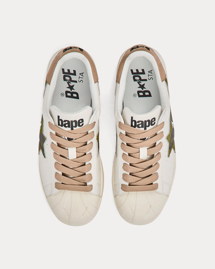 A Bathing APE Skull Sta M1 White / Camouflage Low Top Sneakers - 2